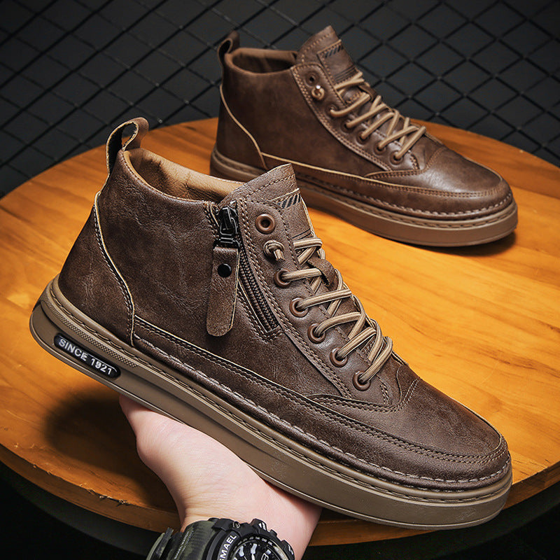 Damen High Sneakers mit robustem Obermaterial und praktischem Reißverschluss