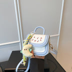 Damen Mini-Handtasche mit fröhlichem Kirschdesign und charmanten Anhängern