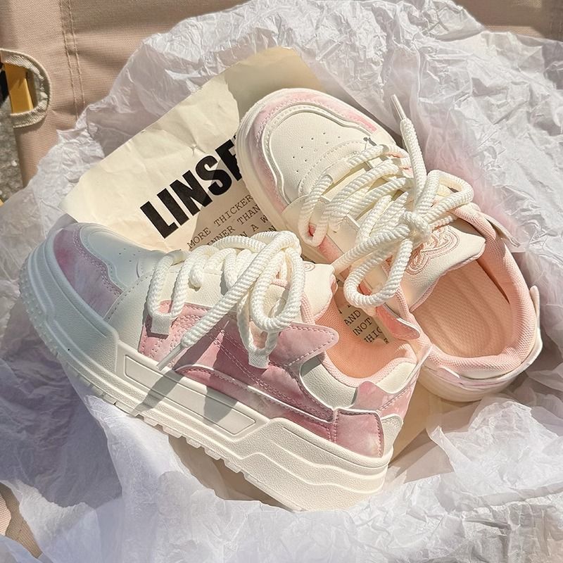 Damen modische Sneakers mit innovativem Plattformdesign und atmungsaktiver Obermaterial-Hybridstruktur