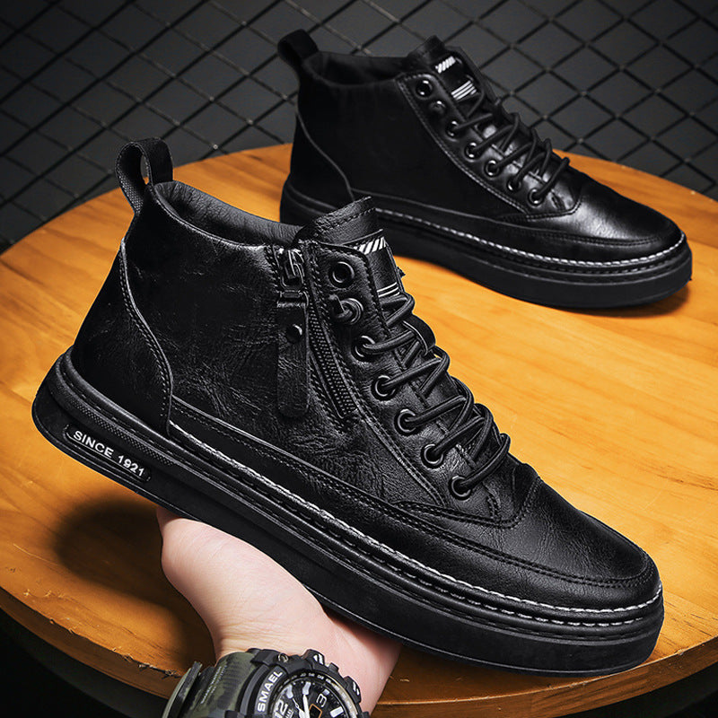 Damen High Sneakers mit robustem Obermaterial und praktischem Reißverschluss
