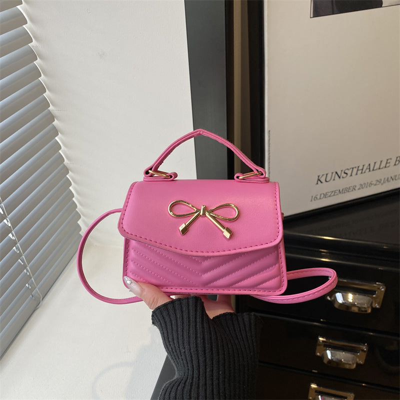 Damen Mini-Handtasche mit eleganter Schleifendekoration