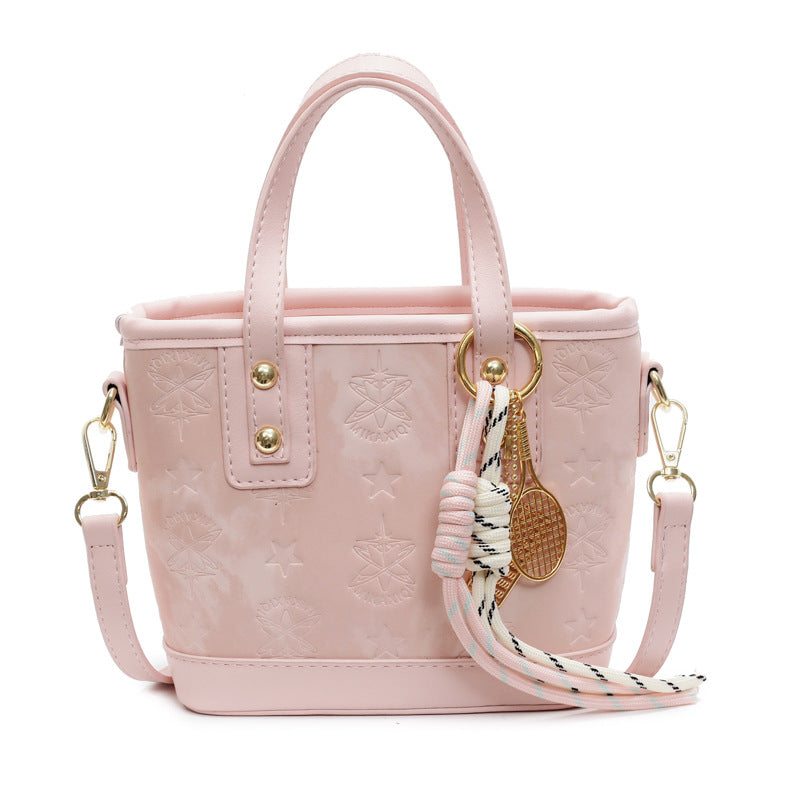 Damen Mini-Tasche im verspielten Design mit dekorativem Charm