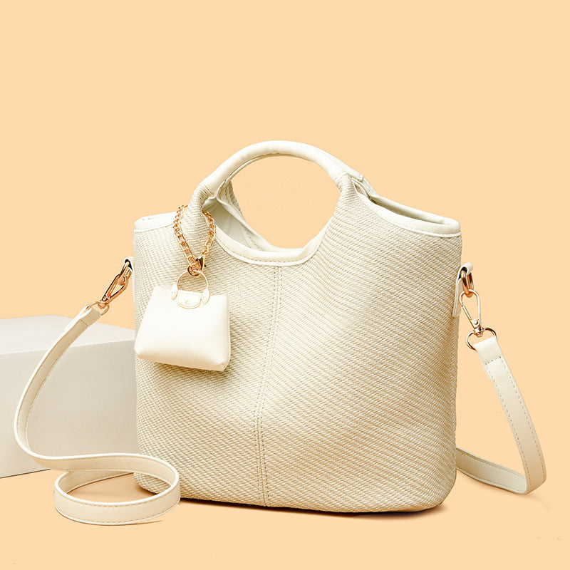 Damen elegante Handtasche mit strukturiertem Design und abnehmbarem Mini-Organizer