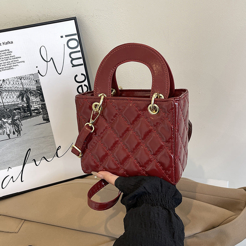 Damen elegante Mini-Handtasche mit gestepptem Design