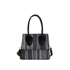 Damen Mini-Tasche mit gewebtem Design und abnehmbarem Schultergurt