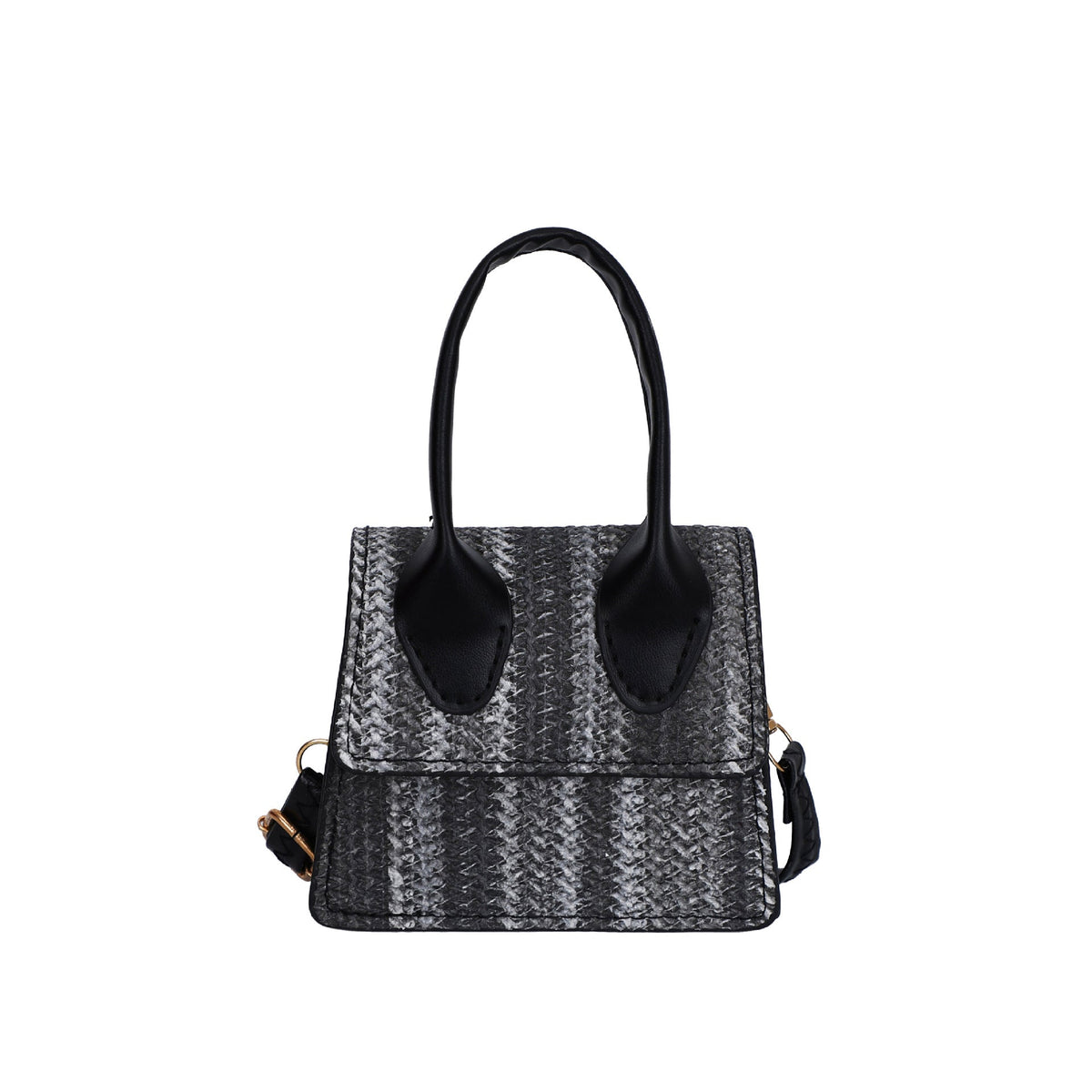 Damen Mini-Tasche mit gewebtem Design und abnehmbarem Schultergurt