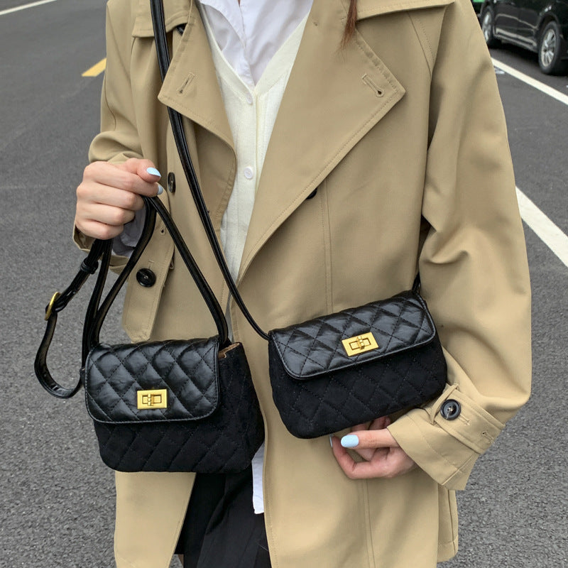 Damen elegante Schultertasche mit matter Oberfläche und strukturiertem Design