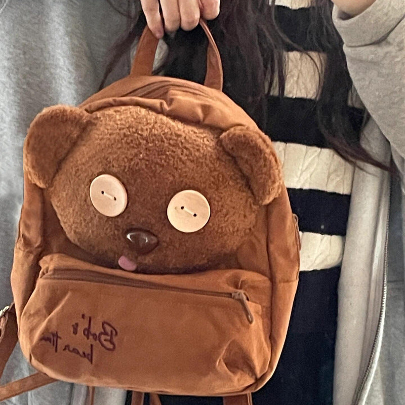 Plüsch Bärenförmiger Schulrucksack