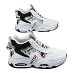 Damen Sportliche Knöchelstiefel Sneakers mit hohem Schnitt und modischen Akzenten