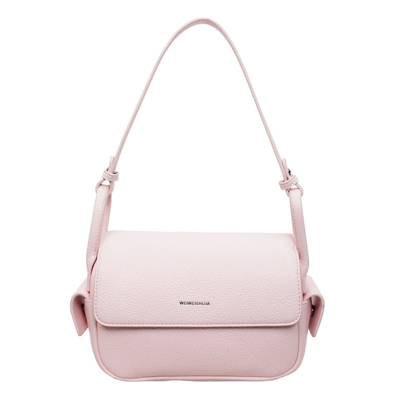 Damen Schultertasche aus weichem, strukturiertem Leder mit verstellbarem Schultergurt