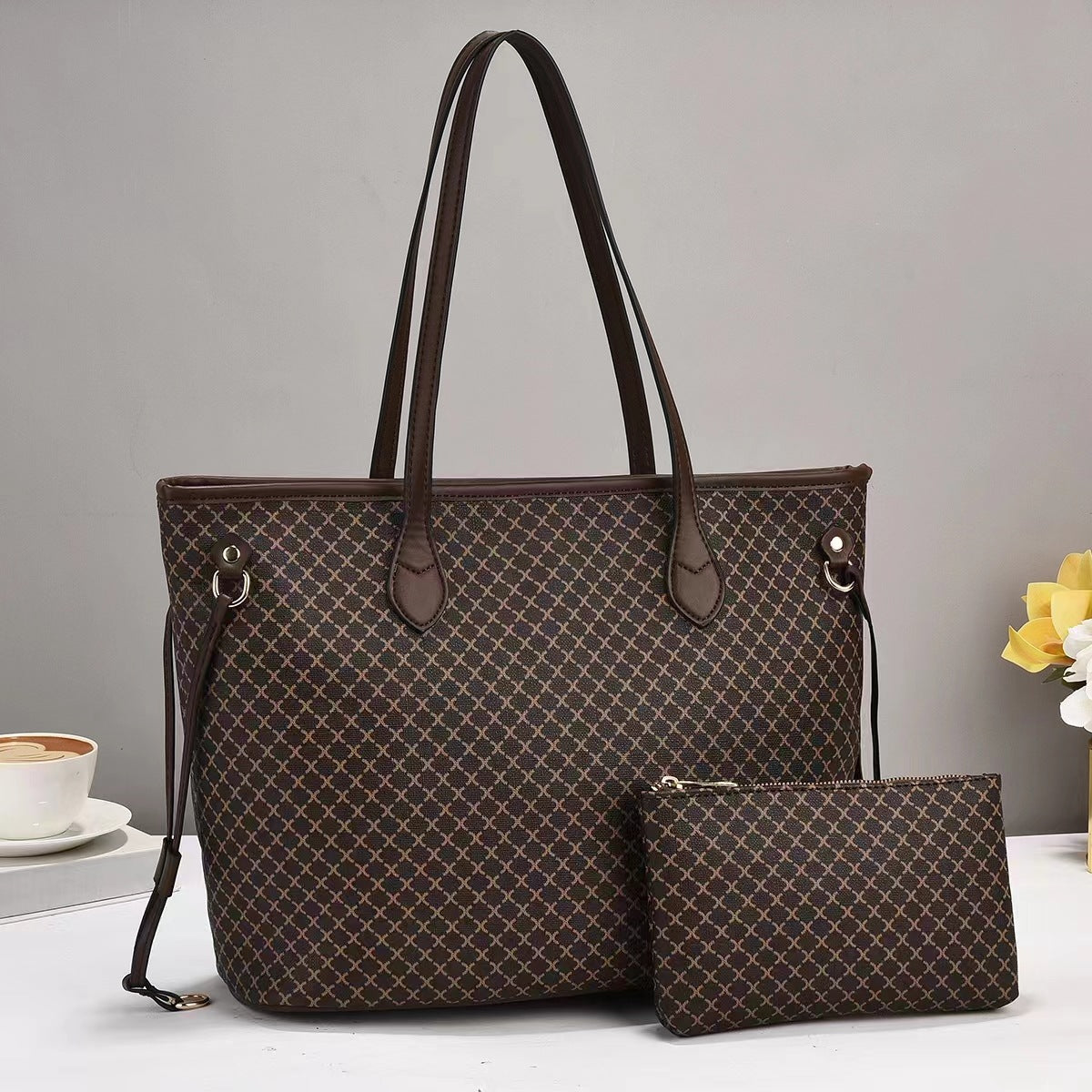 Damen elegante Tragetasche mit abnehmbarem Mini-Clutch