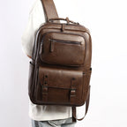 Stylischer Mehrzweck-Leder-Rucksack
