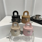 Damen Mini-Rucksack-Handtasche mit elegantem Reißverschluss und praktischem Tragegriff