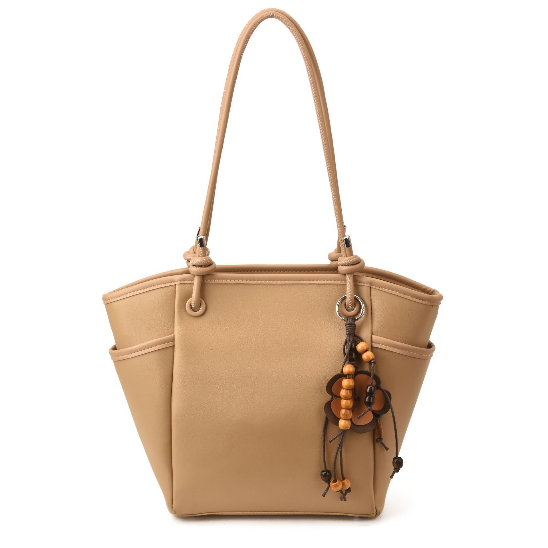 Damen praktische Schultertasche mit charmanten Applikationen