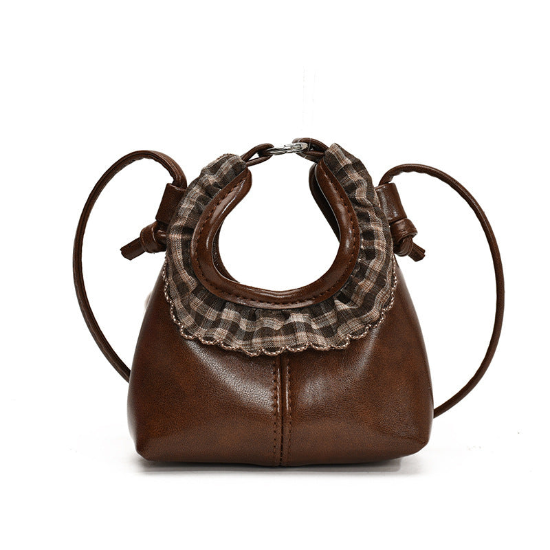 Damen Mini-Handtasche mit trendigem Rüschendesign