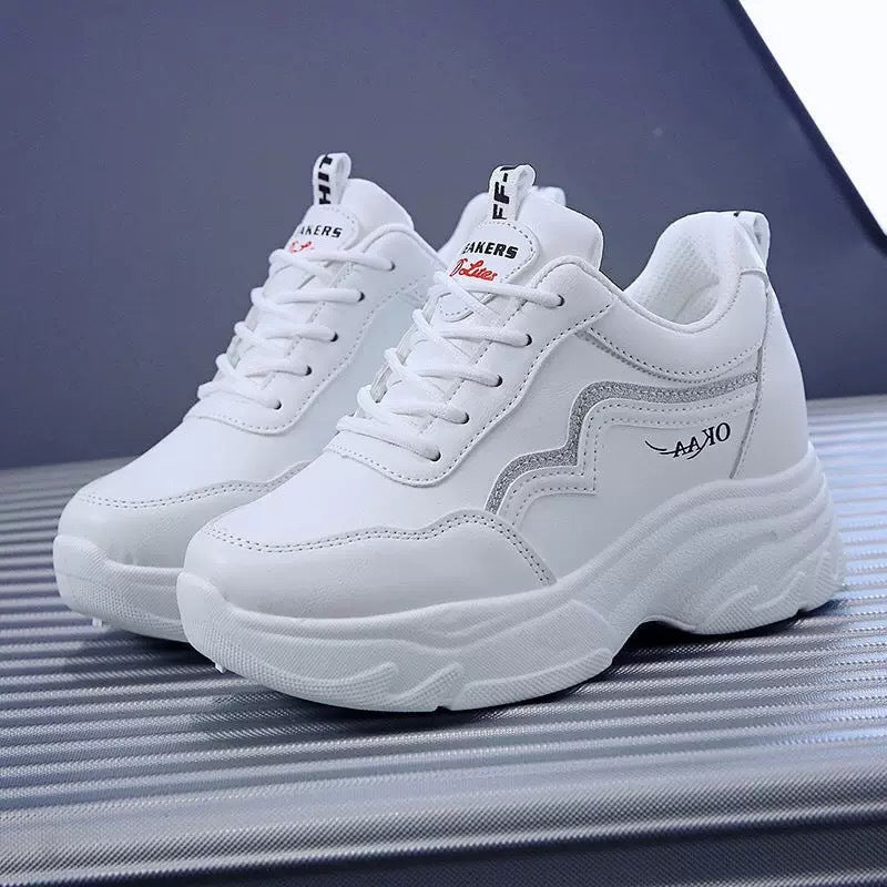Damen Sportliche Sneaker mit Modischer Plattform und Atmungsaktivem Obermaterial