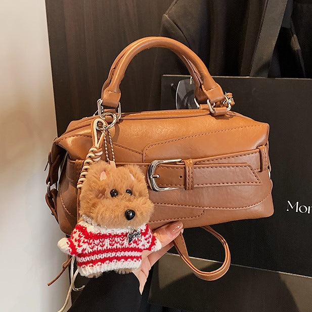Damen Mini-Handtasche mit charmantem Tieranhänger