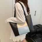 Damen geräumige Tasche mit eleganten Farbblockdetails