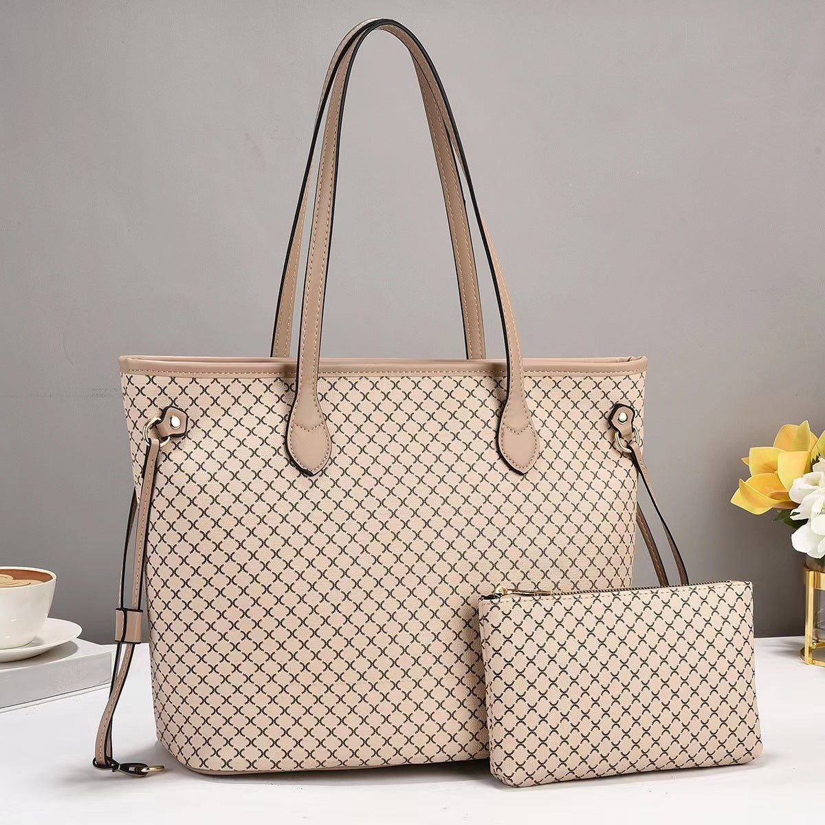 Damen elegante Tragetasche mit abnehmbarem Mini-Clutch