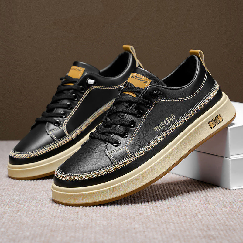 Stylische Ledersneaker für Damen mit bequemer Dämpfung und rutschfester Sohle