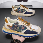 Damen sportliche Sneakers mit einem einzigartigen Textildesign und gepolsteter Sohle