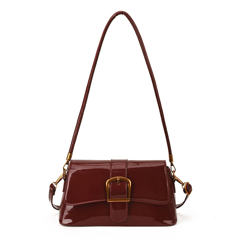 Damen Schultertasche mit abnehmbarem Trageriemen und eleganter Verschluss