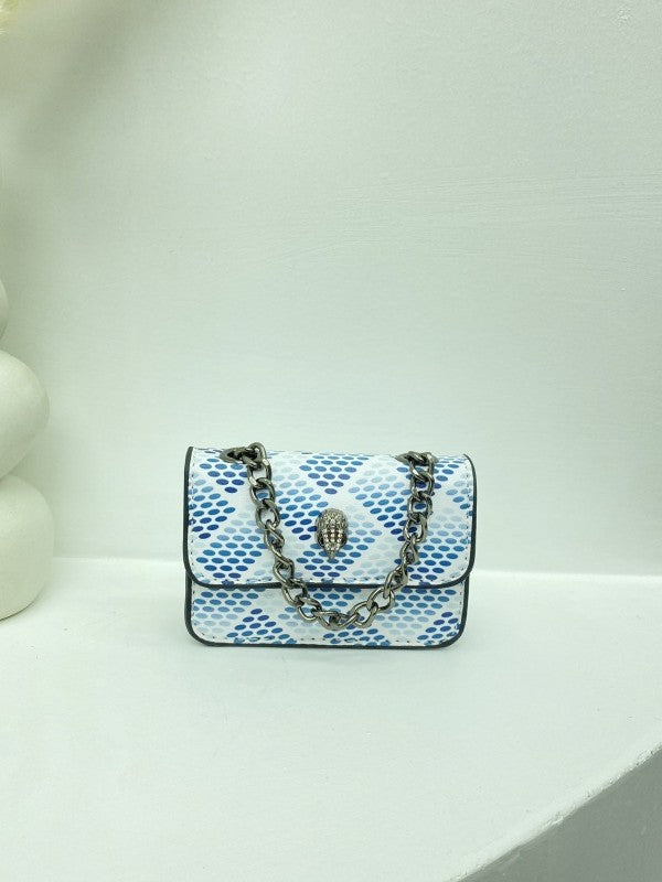 Damen Mini-Handschuh Tasche mit geflochtenem Kettenriemen