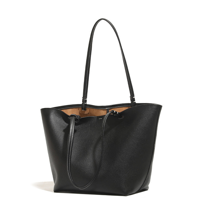 Damen Einkaufstaschen-Set aus hochwertigem Kunstleder mit praktischer Mini-Tasche