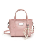Damen Mini-Handtasche mit perlenverziertem Anhänger