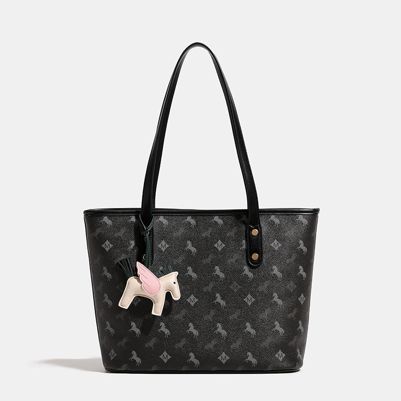 Damen Freizeit Tote Bag mit verspieltem Design und abnehmbarem Anhänger