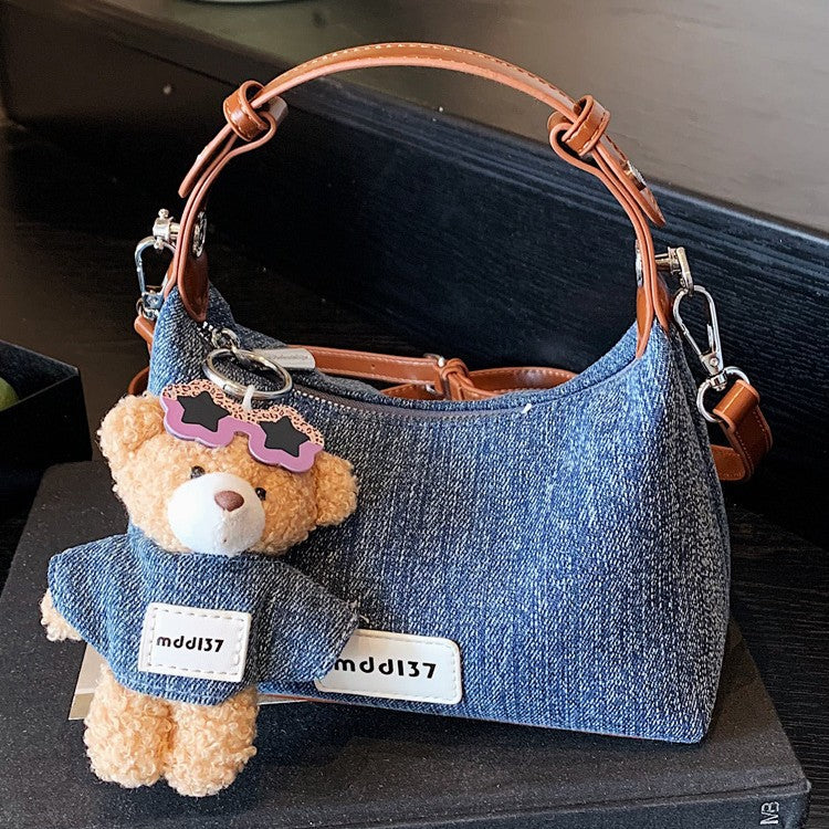 Damen Denim Mini Handtasche
