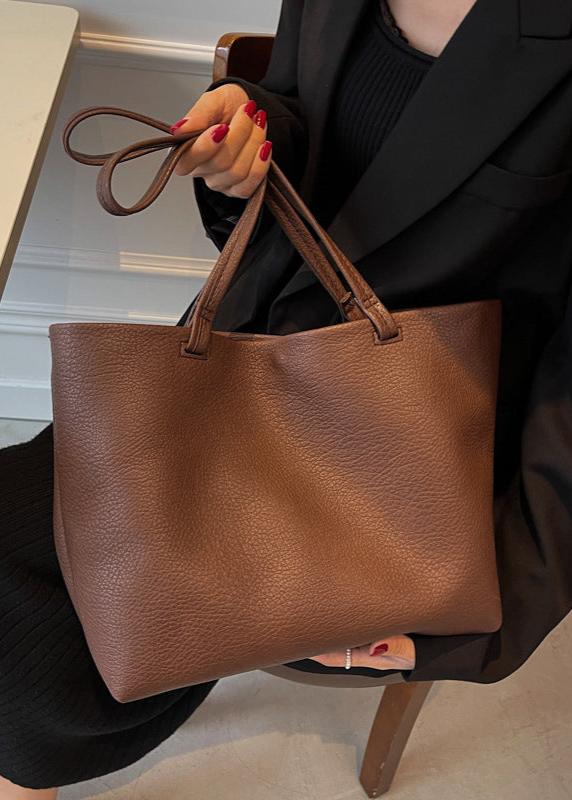 Geräumige Damen-Schultertasche aus weichem Leder
