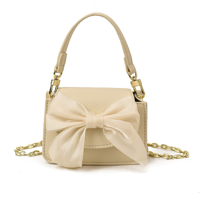 Damen Mini-Handtasche mit dekorativem Schleifen-Design