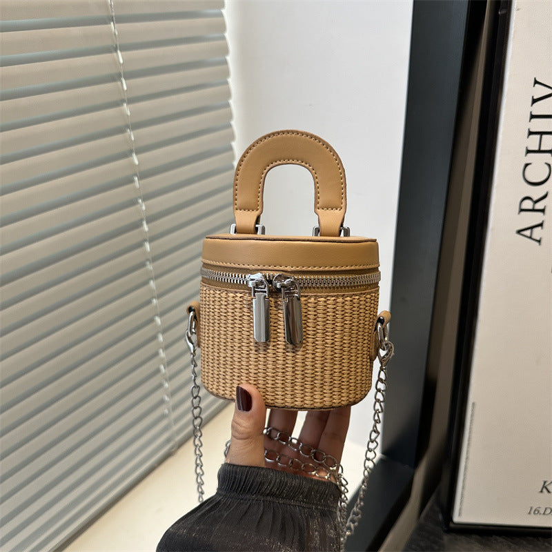 Damen Mini-Rucksack-Handtasche mit elegantem Reißverschluss und praktischem Tragegriff