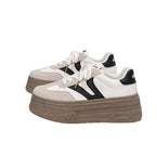 Damen Plattform Sneaker mit modischer Dekoration