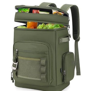 Isolierte Kühltasche-Rucksack mit mehreren Fächern und ergonomischem Tragesystem