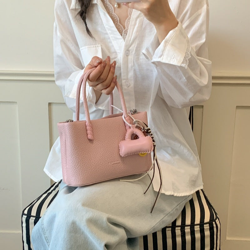 Damen Mini-Handtasche mit modischem Kordelzug