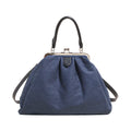 Damen große Schultertasche mit eleganten Falten und abnehmbarem Schulterriemen