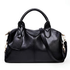 Texturierte Leder Schulterhandtasche