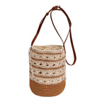 Damen gehäkelte Tasche mit modischem Kordelzug