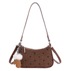Damen trendige Mini-Handtasche mit verspieltem Tieranhänger