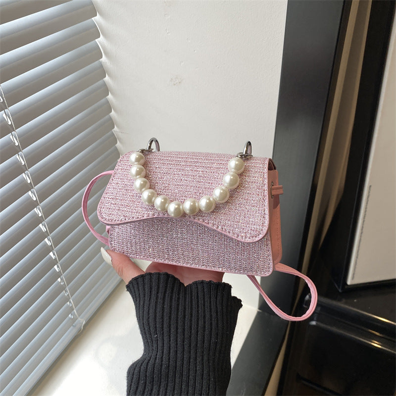 Damen Mini-Handtasche mit Perlenakzent