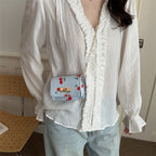 Damen Mini Clutch mit fruchtigem Kirschdesign