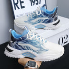 Damen Sport Sneakers mit modernem grafischem Design und rutschfester Sohle