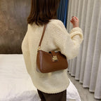 Stylische Schultertasche links | Designer-Handtasche für Damen mit Reißverschluss