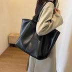 Große trendige Tote Bag aus Leder