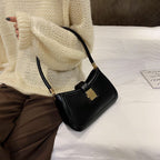 Stylische Schultertasche links | Designer-Handtasche für Damen mit Reißverschluss