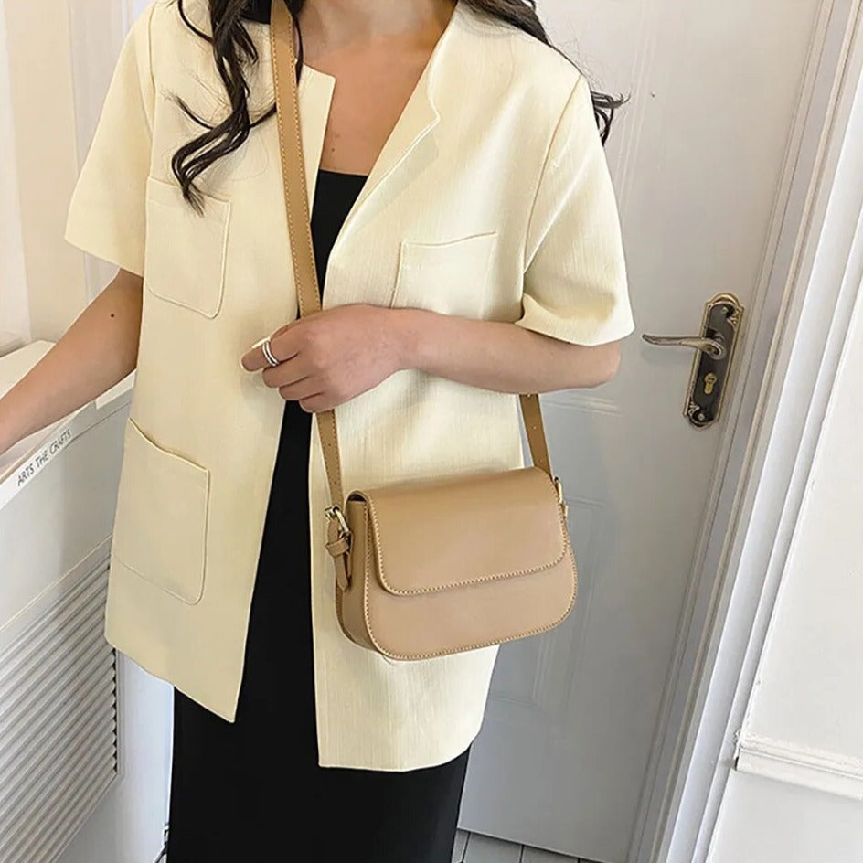 Handgefertigte Leder-Schultertasche