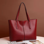 Damen Schultertasche aus hochwertigem PU-Leder mit großer Kapazität