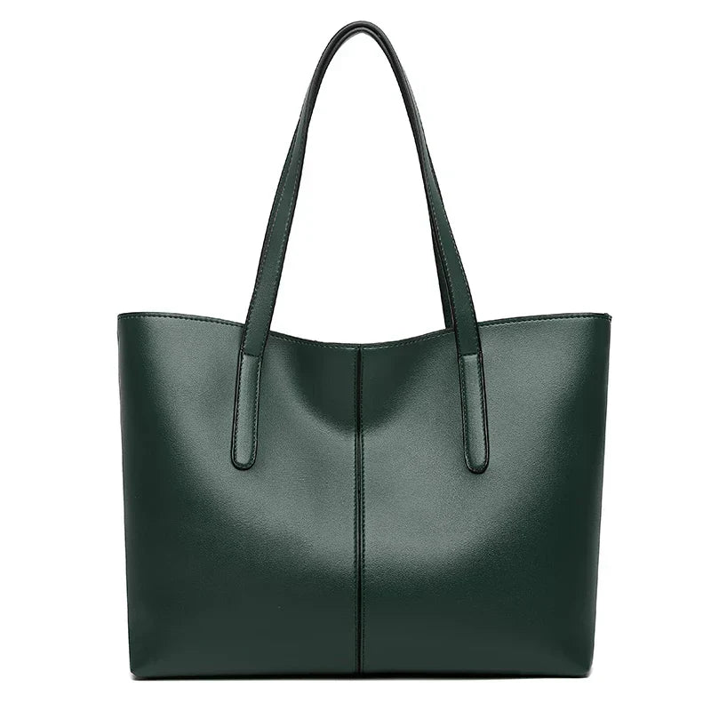 Damen Schultertasche aus hochwertigem PU-Leder mit großer Kapazität